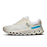 Women's On Cloudrunner 2 running shoe in White and Horizon color combination